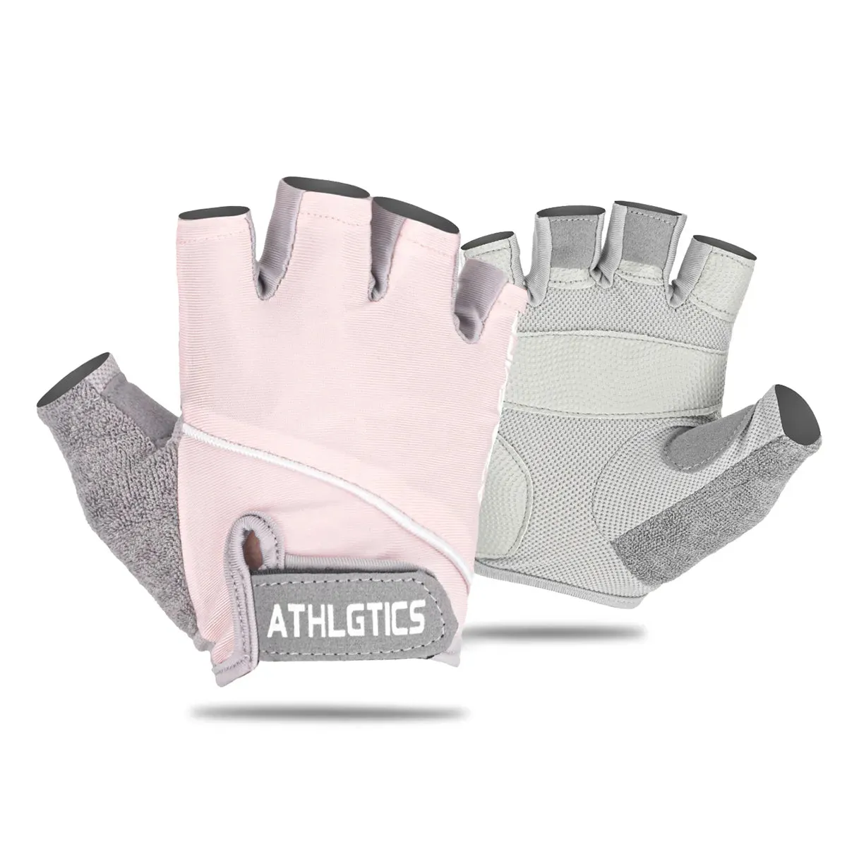 1 Pair Half Finger Gloves Ice Silk Breathable Gym Fitness Women Men Anti-Slip Pad Cycling Fingerless Gloves Bicycle Accessories