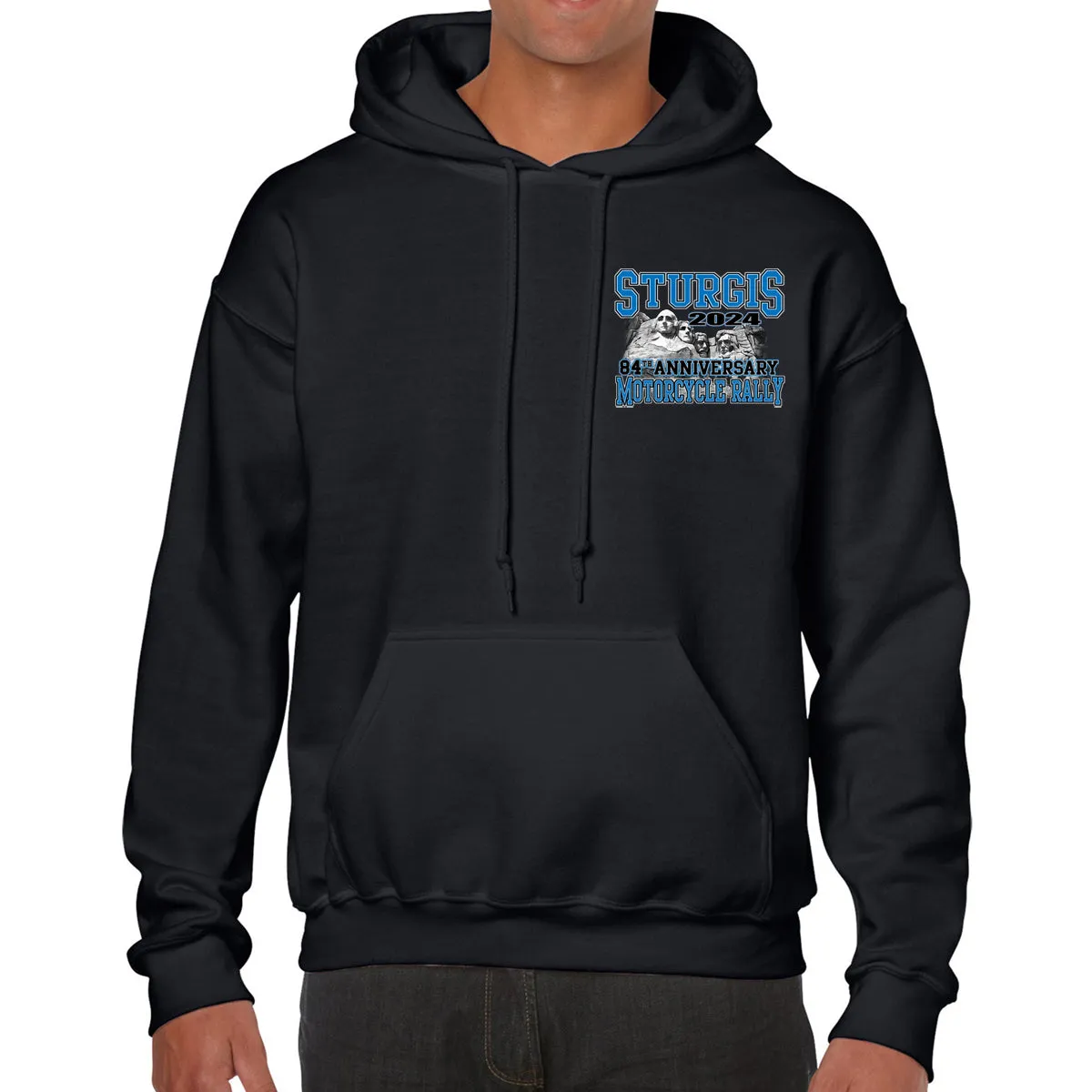 2024 Sturgis Motorcycle Rally Black Hills Map Pullover Hoodie