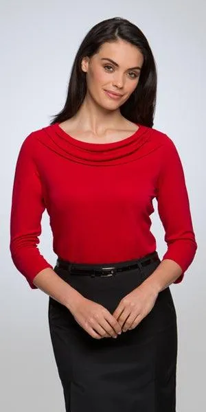 2226 City Collection Eva Knit 3/4 Sleeve Top