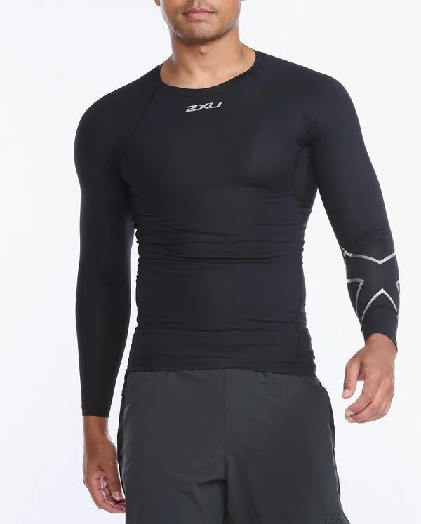 2XU Core Compression Long Sleeve top - Mens - Black/Silver