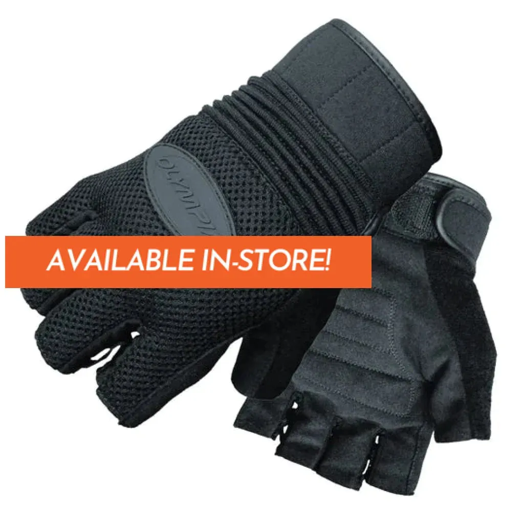 Air Force Gel Fingerless Textile Motorcycle Gloves | Olympia Sports