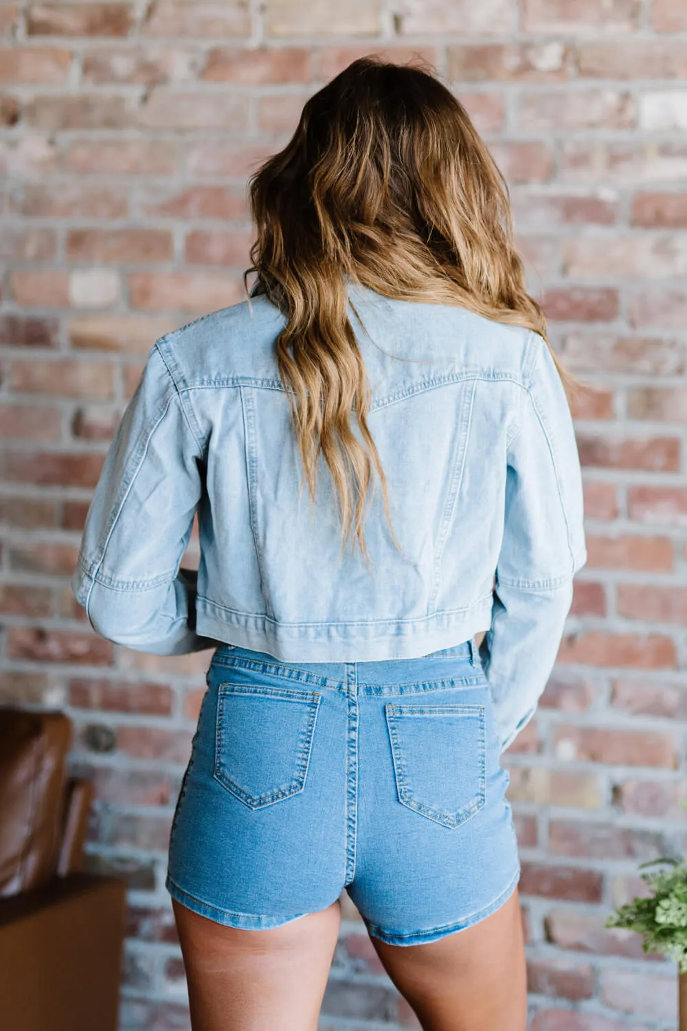 All I Want Button Front Cropped Denim Jacket