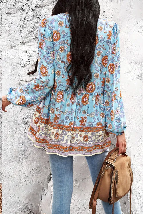 All In Boho Print Long Sleeve Top - 3 Colors