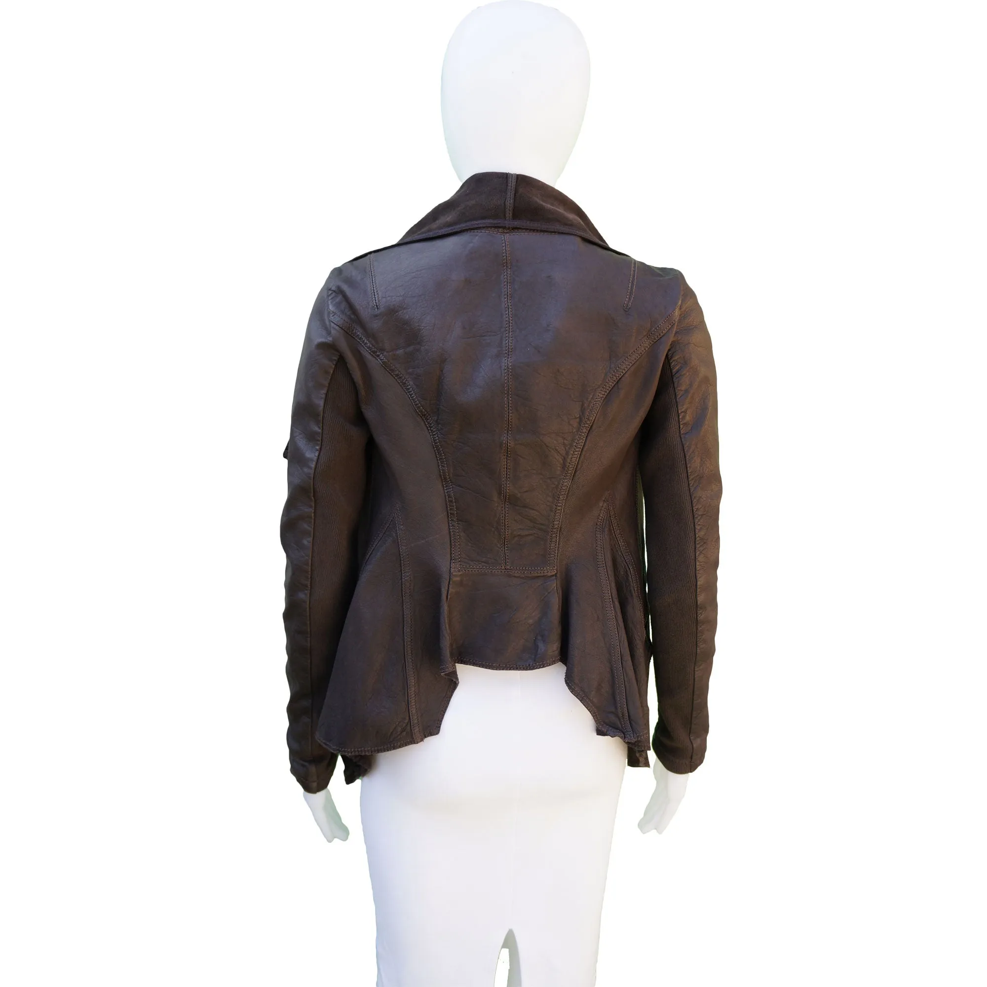 Allsaints Leather Open Front Jacket