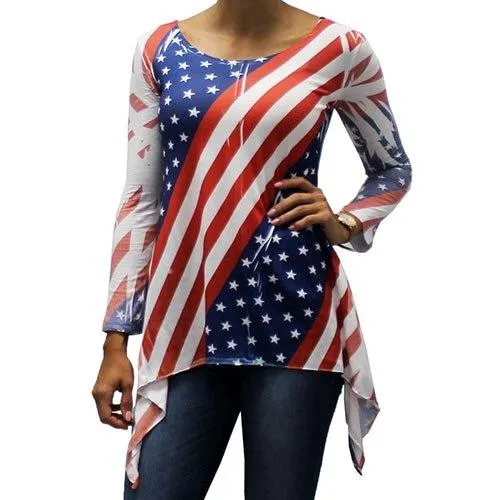 American Flag Shark Bite Tunic