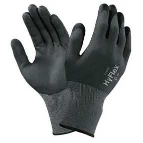 Ansell HyFlex Multi-Purpose Gloves, 8, Black, 113038