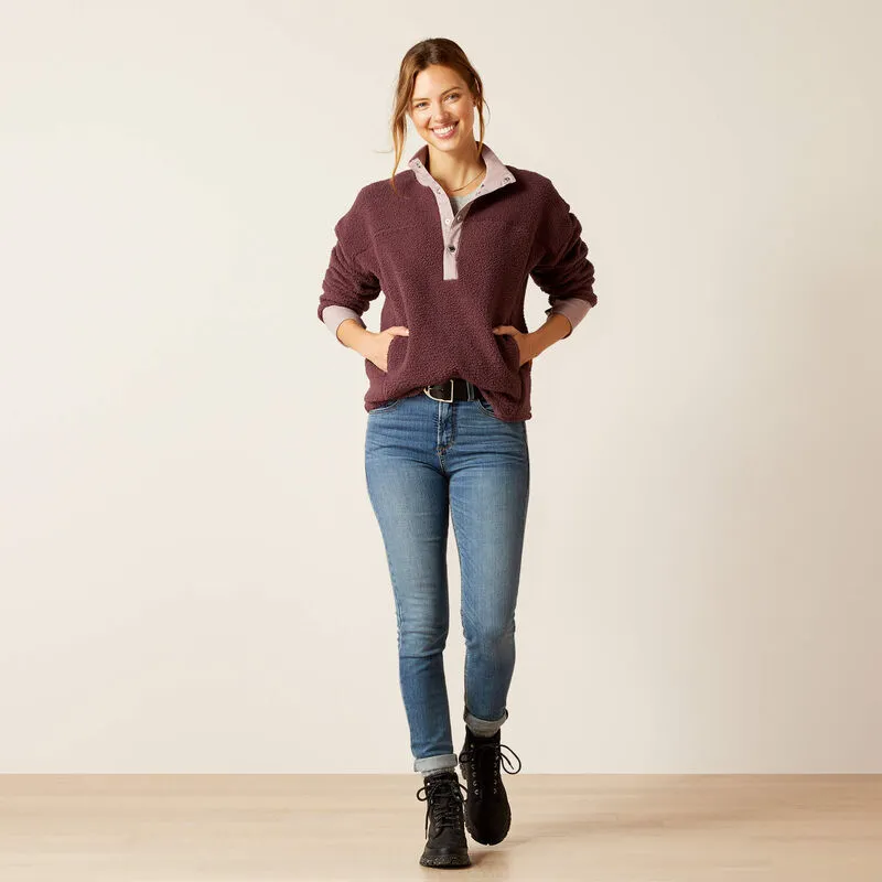 Ariat Women's Sherpa Doyen Sweatshirt in Huckleberry