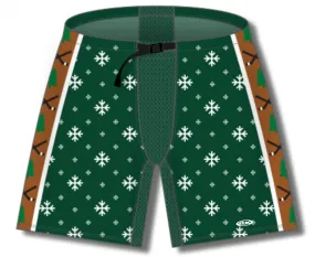 Athletic Knit (AK) ZH901-CHR2404 Dark Green Christmas Sweater Sublimated Ice Hockey Pant Shell