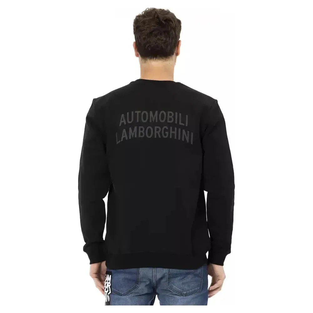 Automobili Lamborghini Black Cotton Men Sweater