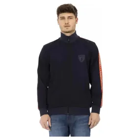 Automobili Lamborghini Blue Polyester Men Sweater