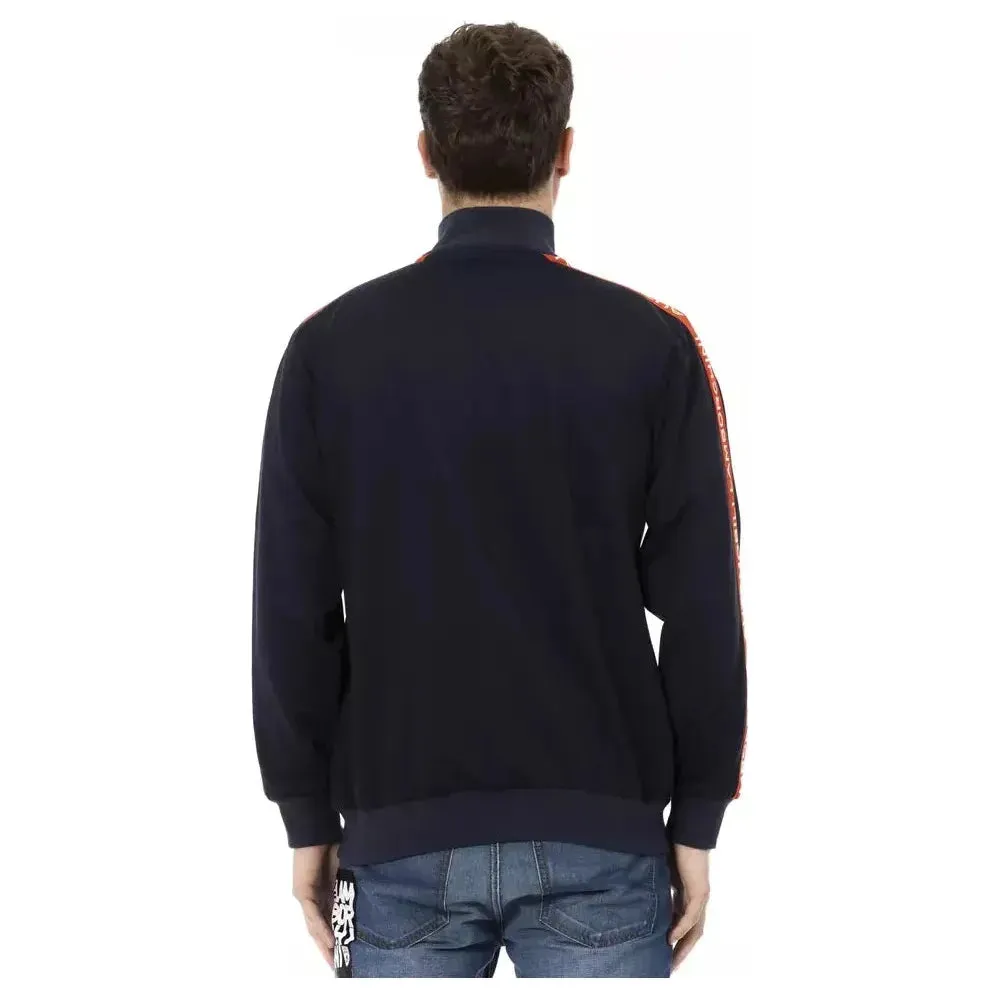 Automobili Lamborghini Blue Polyester Men Sweater