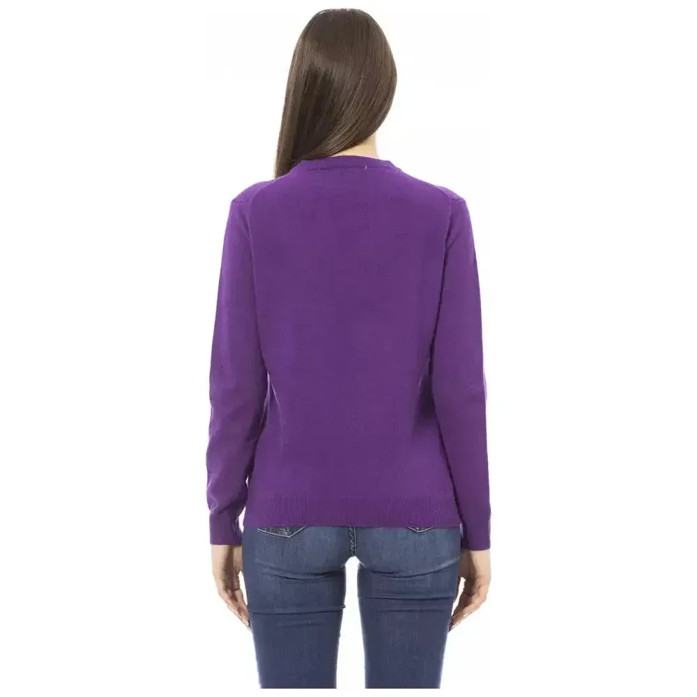 Baldinini Trend Purple Wool Women Sweater