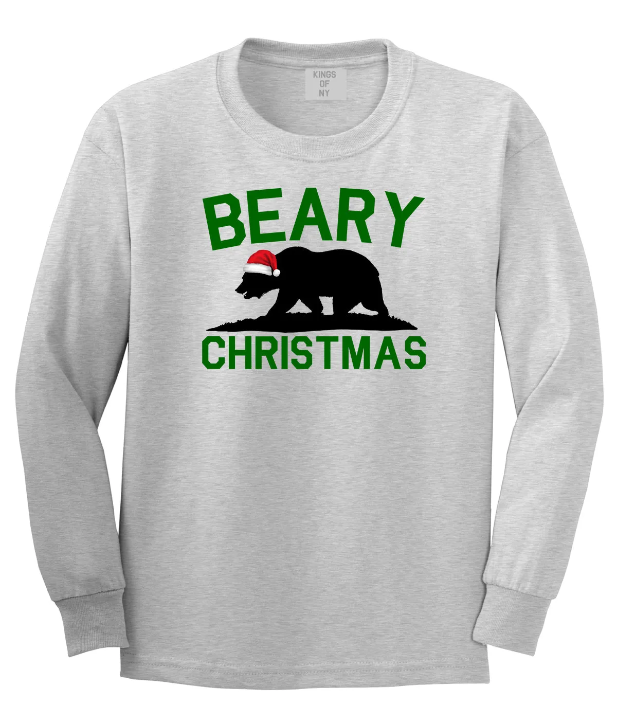 Beary Christmas California Bear funny Mens Long Sleeve T-Shirt