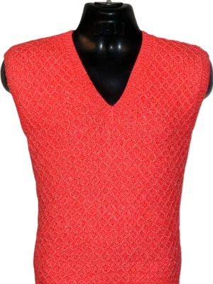 Beautiful Salmon Color Woollen Handmade Graminarts Sweater For Men