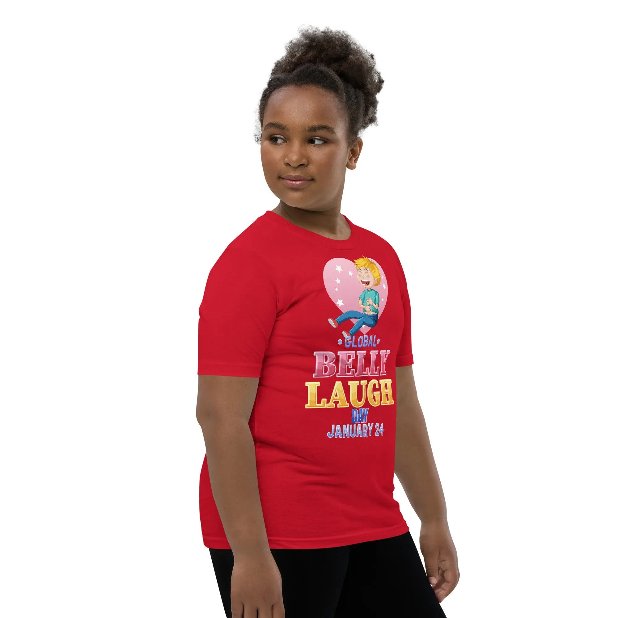 Belly Laugh Youth Short Sleeve Three Red T-Shirt