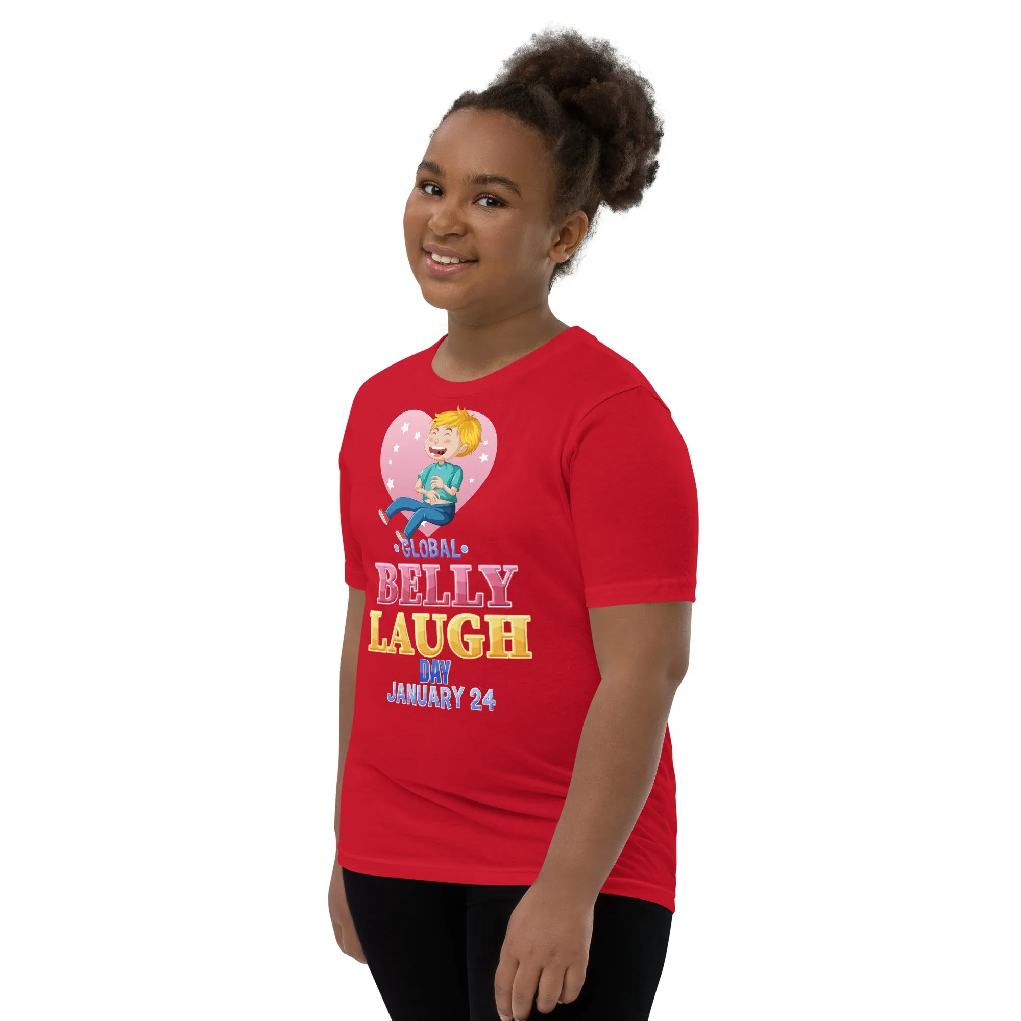 Belly Laugh Youth Short Sleeve Three Red T-Shirt