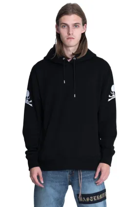 Black Skull Embroidered Hoodie