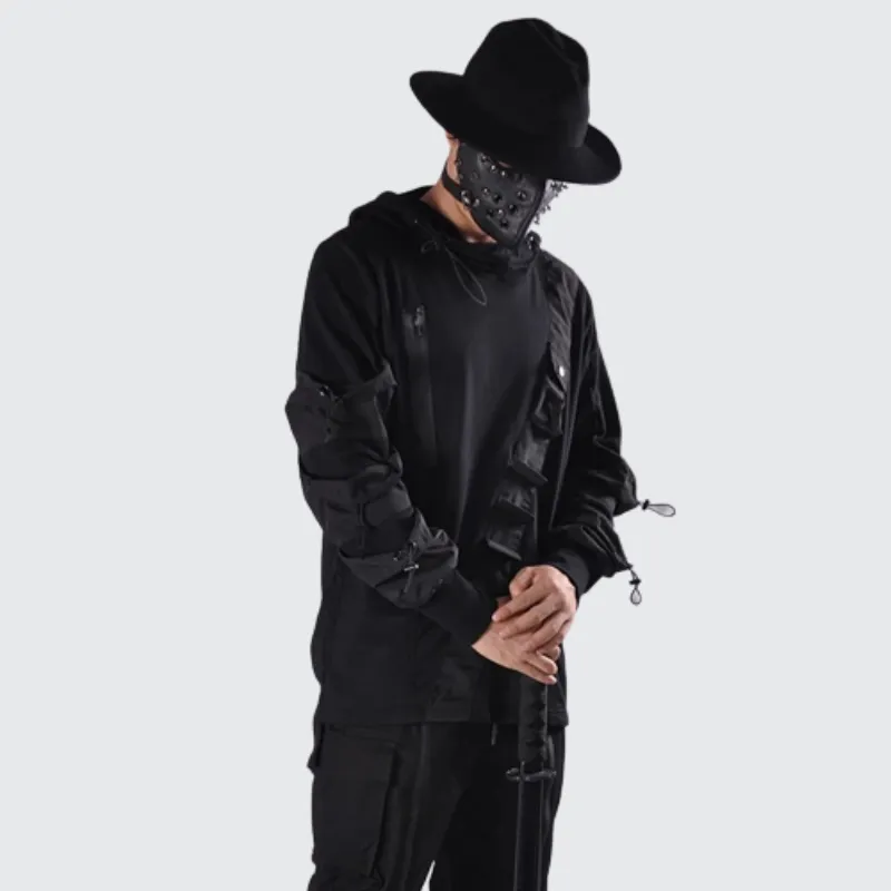 Black Techwear Hoodie