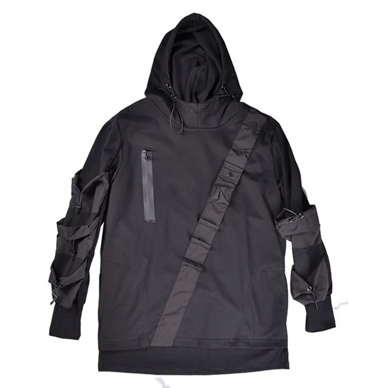 Black Techwear Hoodie