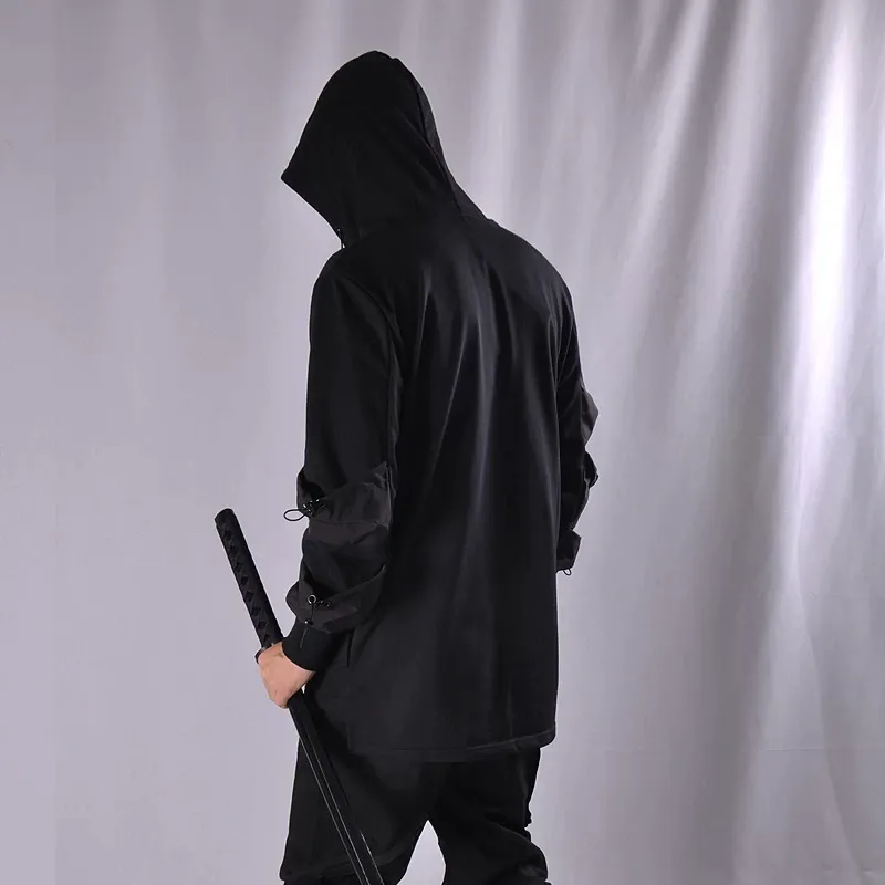 Black Techwear Hoodie