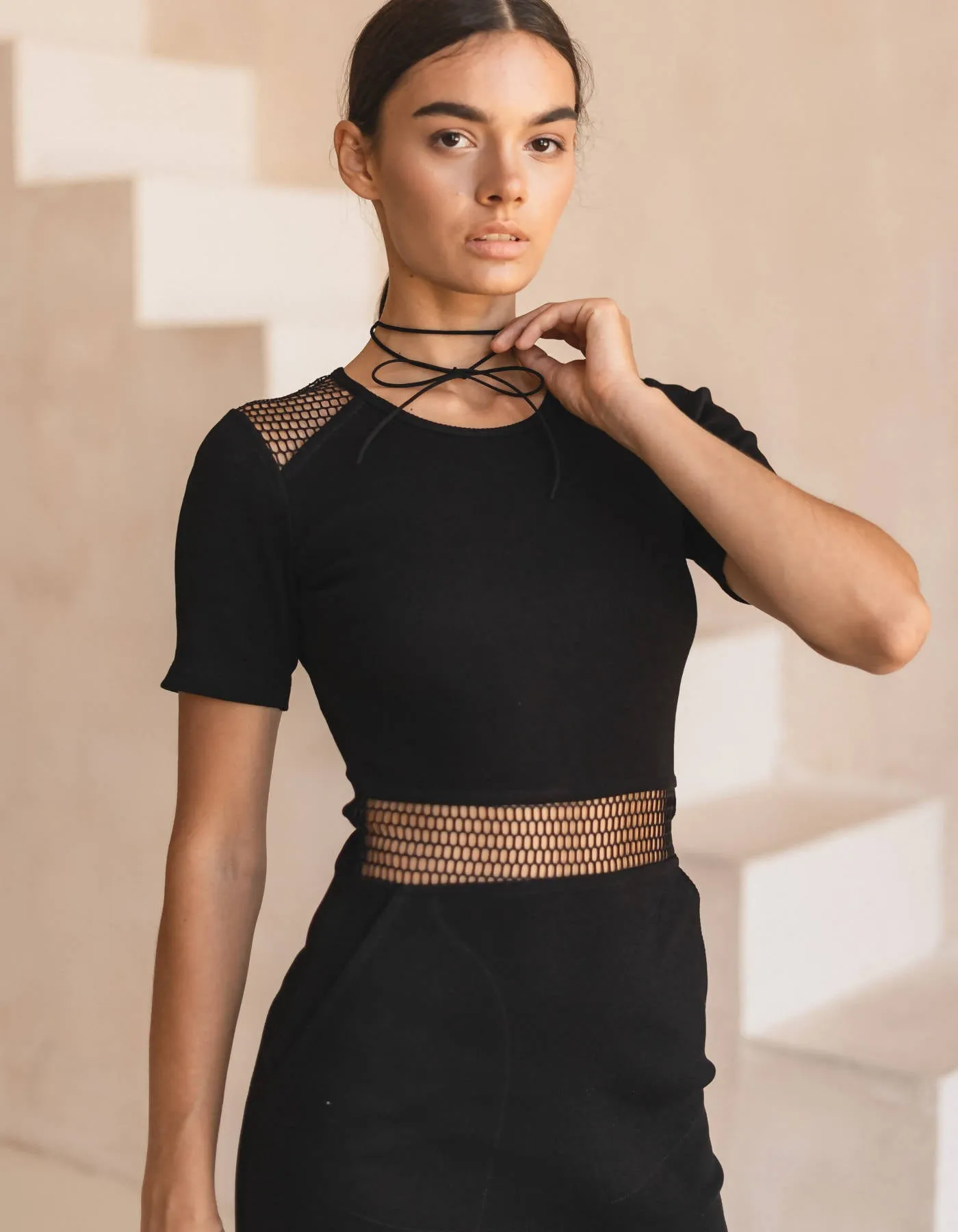 Bodycon Dress with Choker