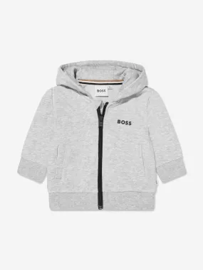 BOSS Baby Boys Zip Up Hoodie In Grey