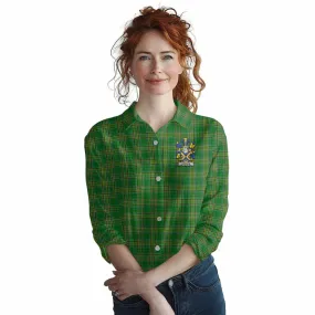 Brogan Irish Clan Tartan Women's Casual Shirt with Coat of Arms