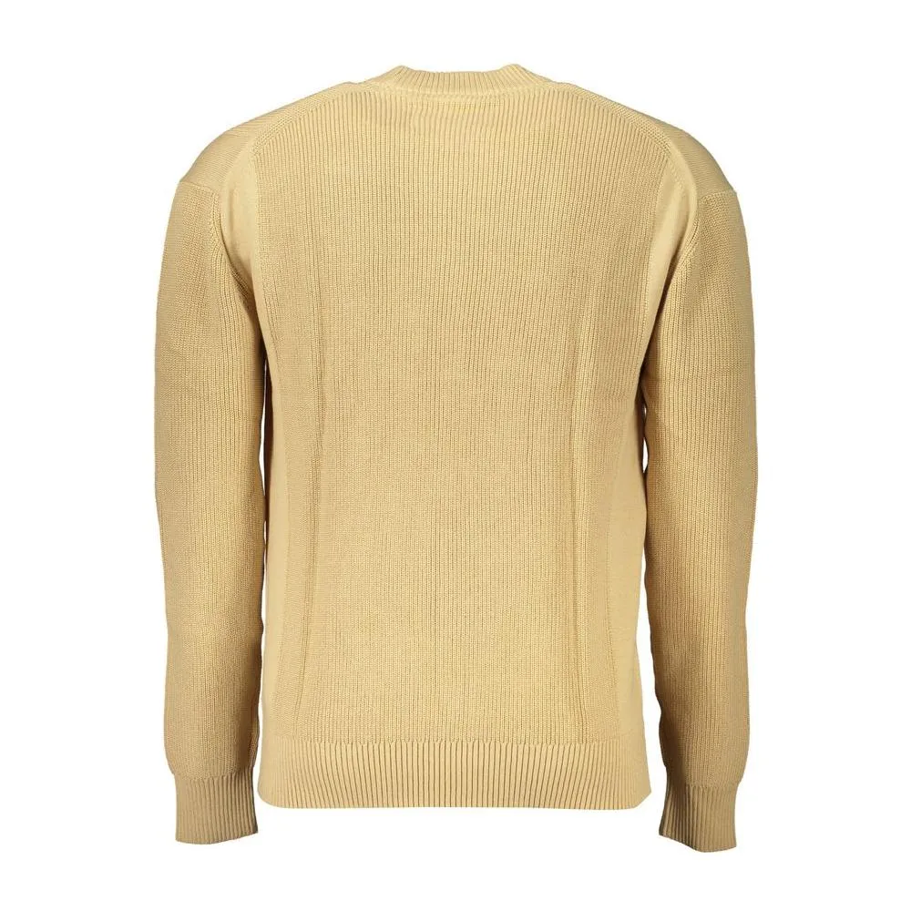 Calvin Klein Chic Beige Crew Neck Cotton Sweater