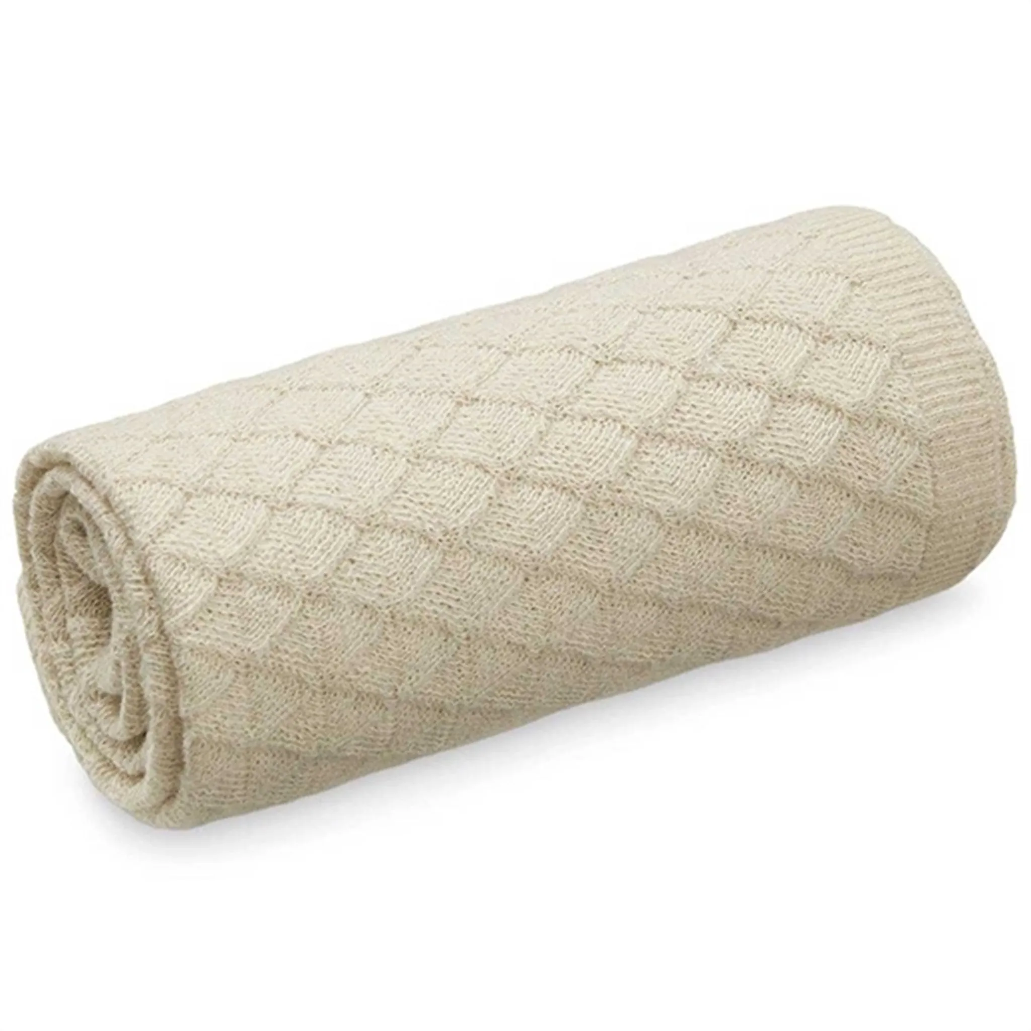 Cam Cam Copenhagen Alpaca Knit Throw Natural