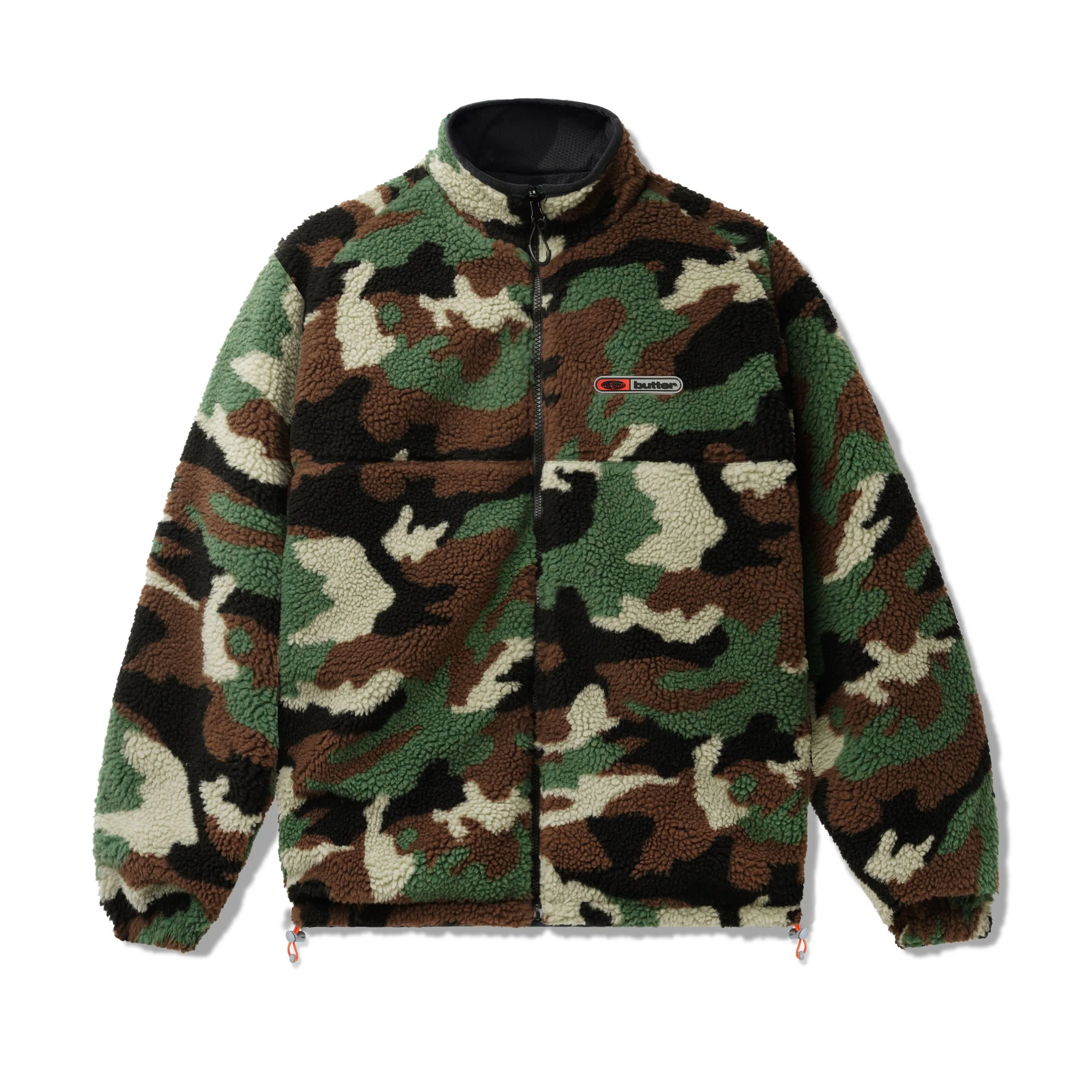 Camo Sherpa Jacket, Forest Green