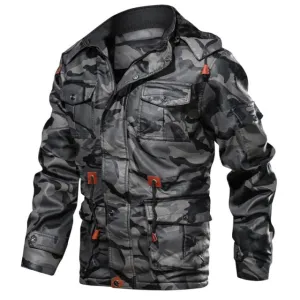 Camouflage Hoodie Fleeced Lined Winter Coats