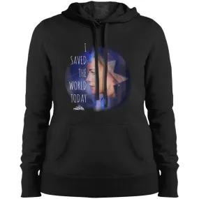 Captain Marvel Saved The World Portrait Women Hooded Sweatshirt