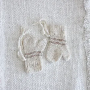 Cashmere Mitts for Babies, Toddlers - Ultrasoft Pashmina | Milk White