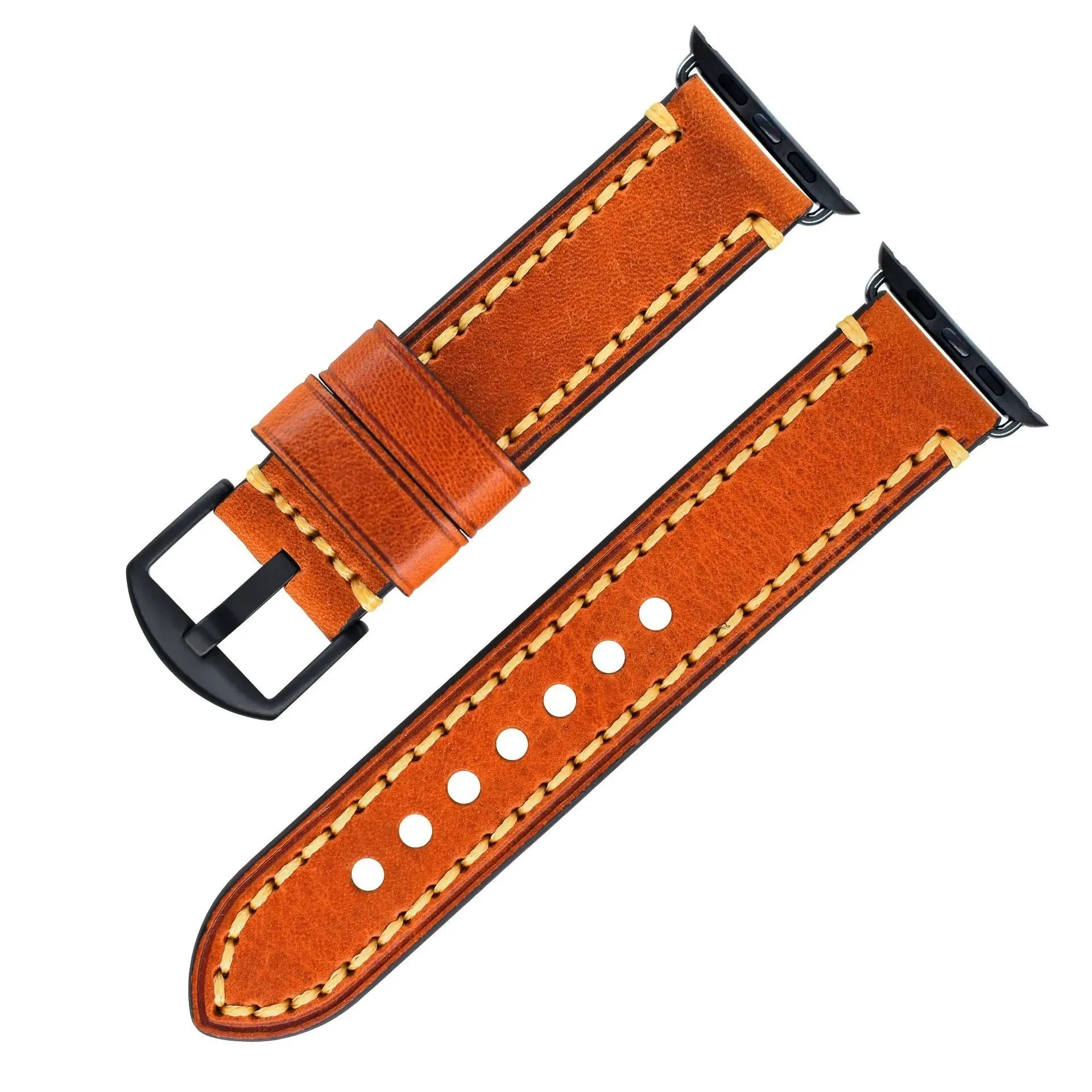 Casual Simple Top Layer Cow Leather Watch Strap