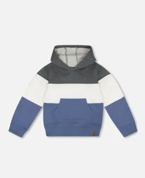 Colorblock Hooded Fleece Sweatshirt