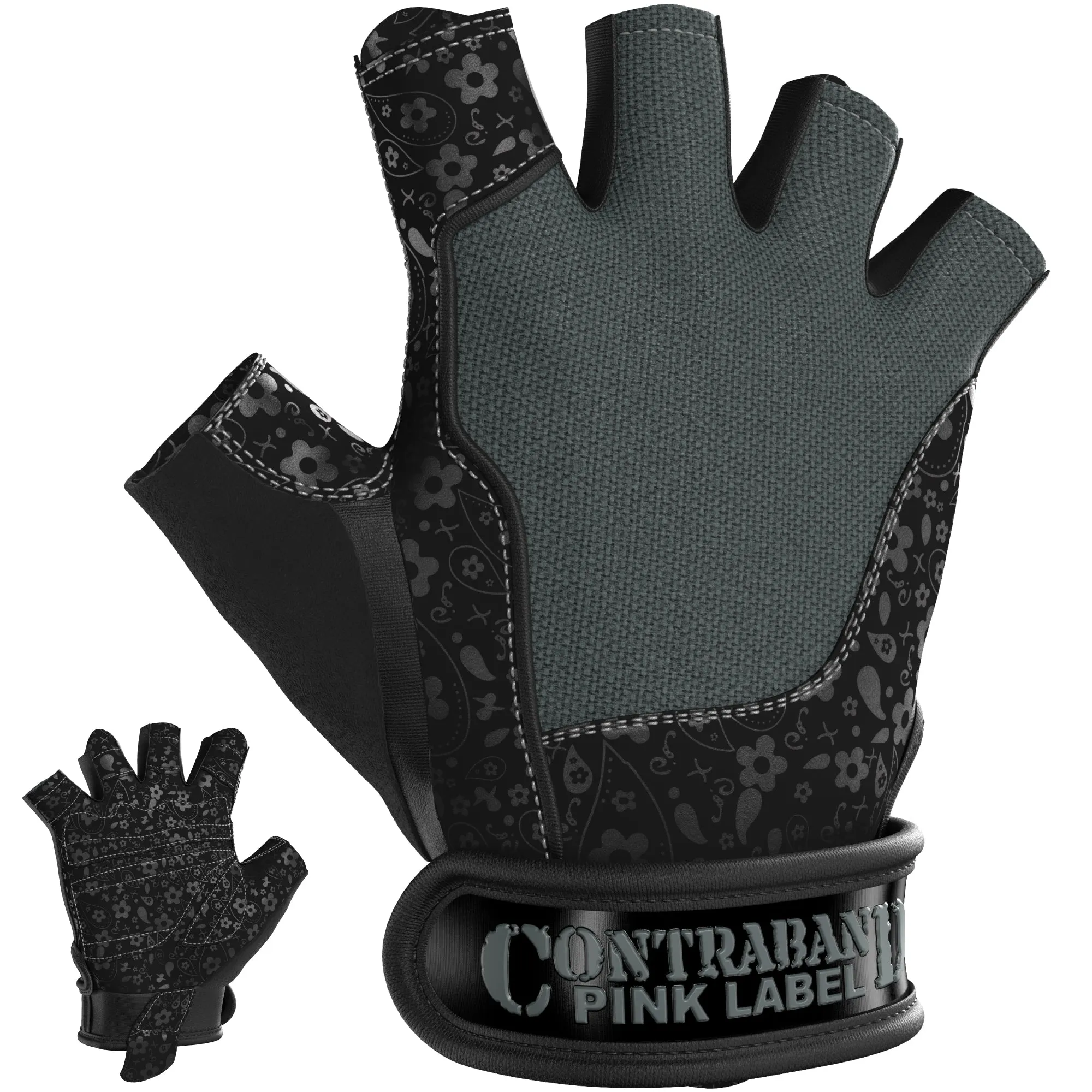 Contraband Pink Label 5127 Womens Vegan Weight Lifting Gloves w/Synthetic Microfiber Amara Leather