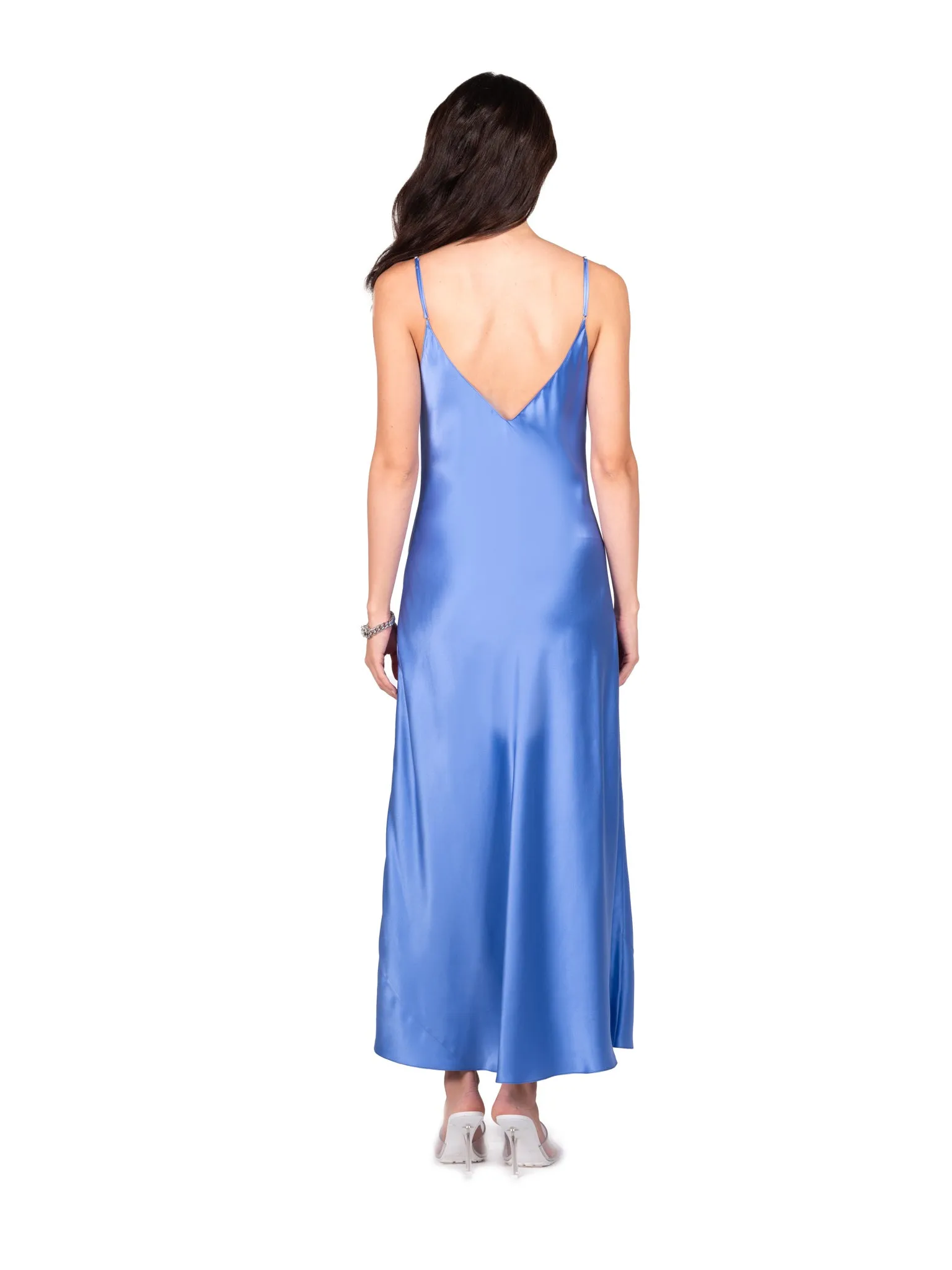 Cornflower Blue Midi Bias Slip