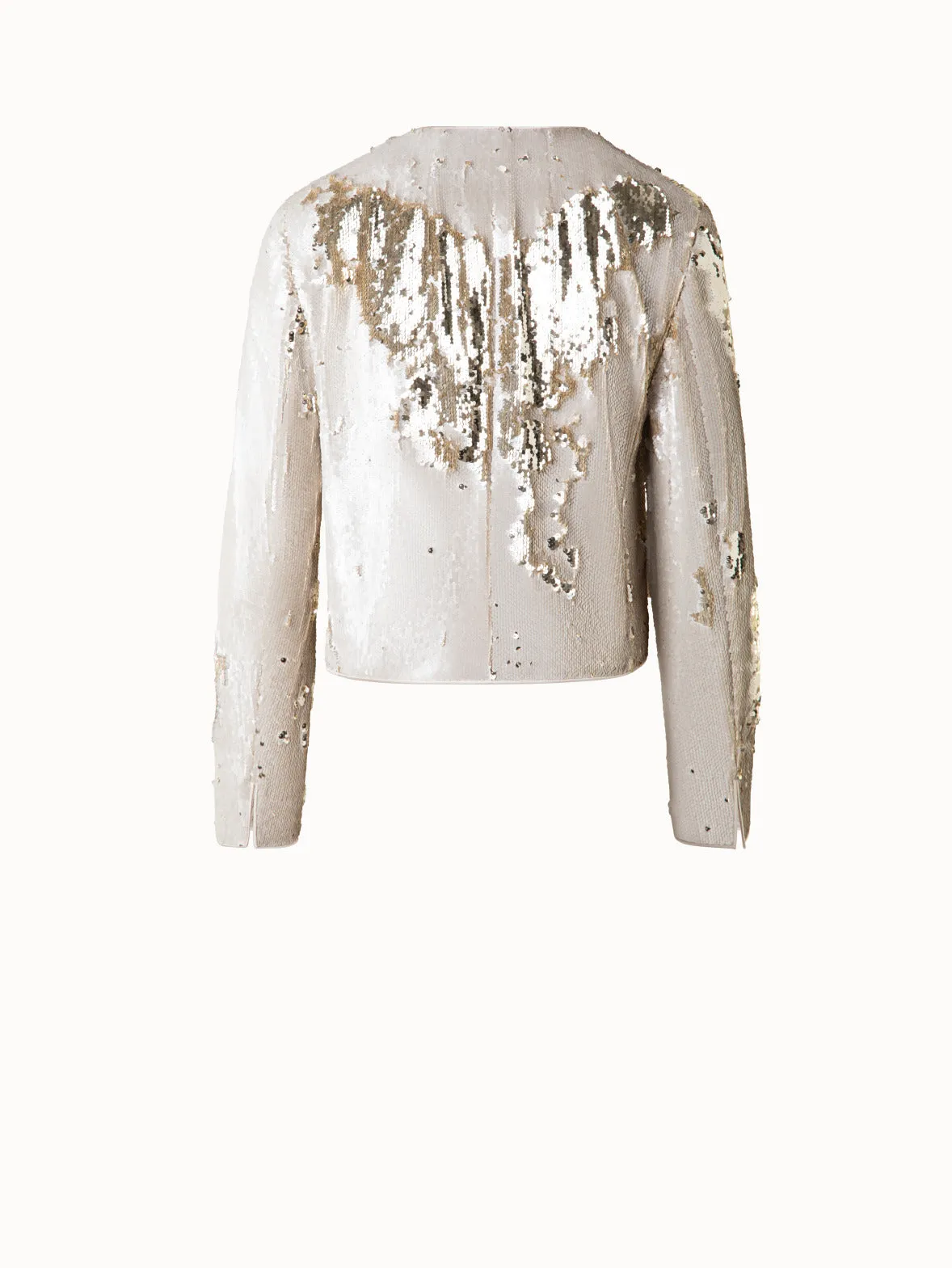 Cropped Jacket with Dual Sequins