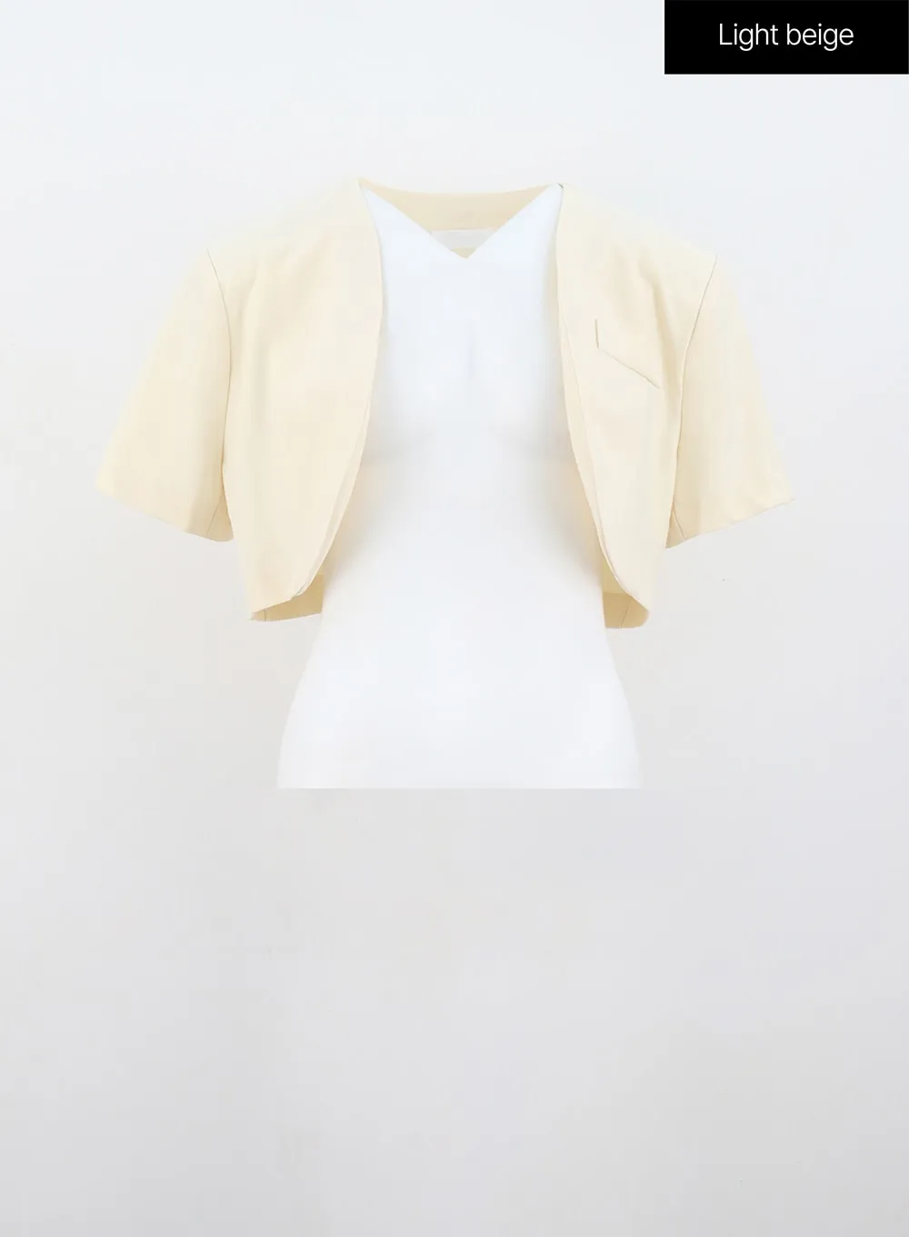 Cropped Short Sleeve Jacket IU326