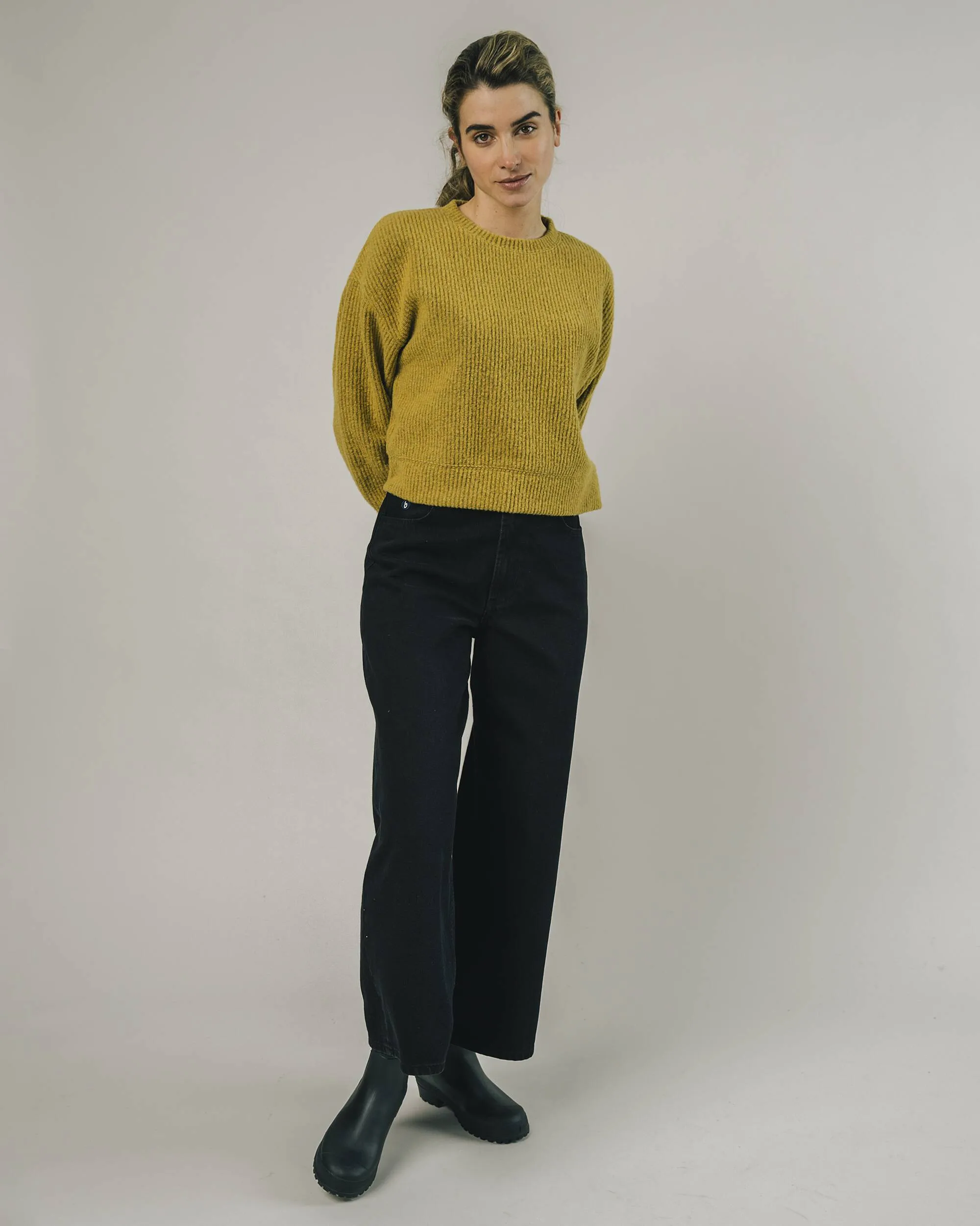 Cropped Sweater Mustard