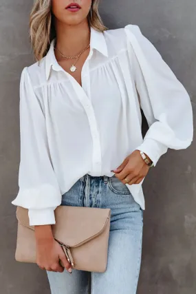 Crush Ready Button Down Long Sleeve Top