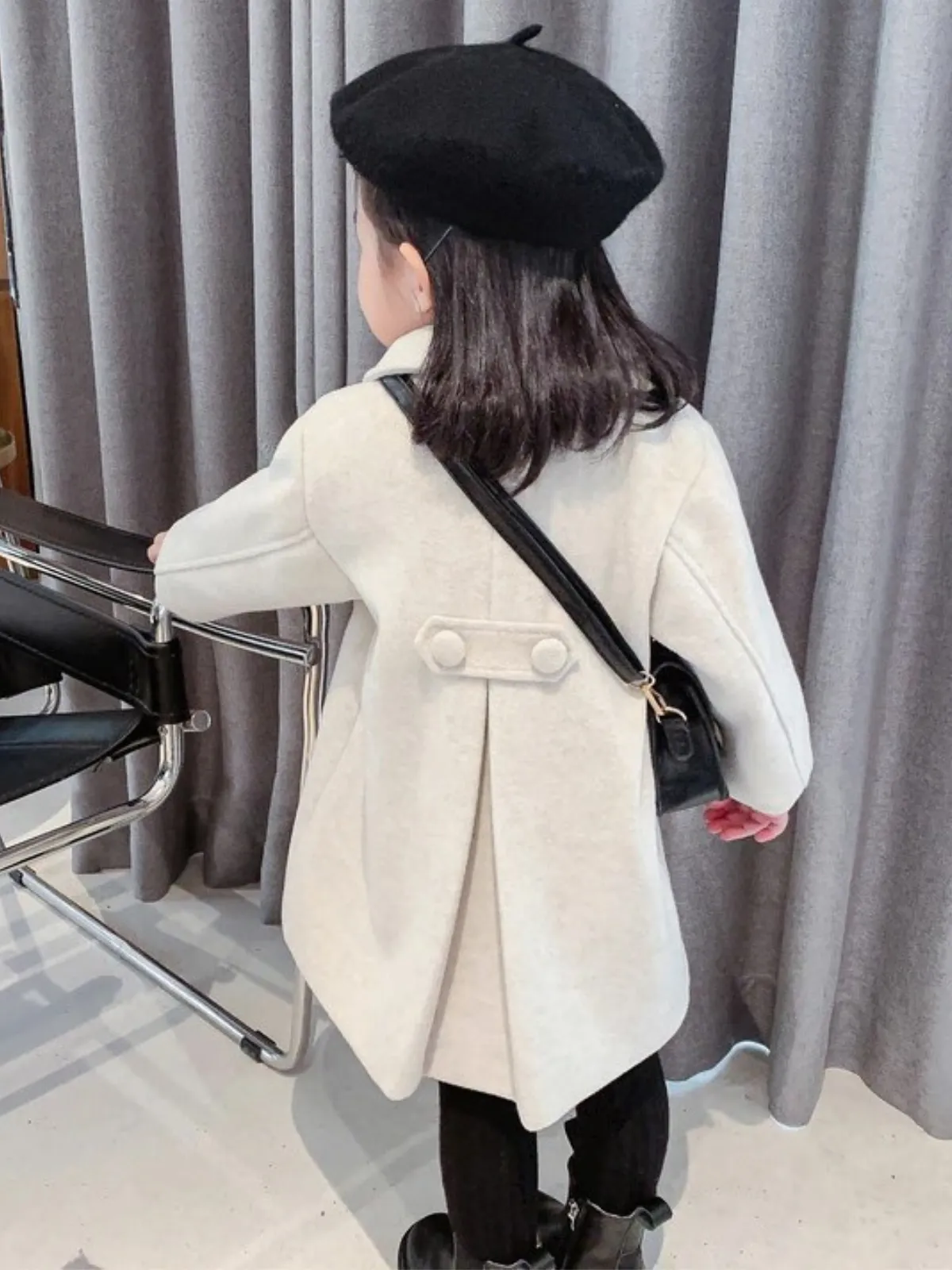 Cute Couture Double-Breasted Peacoat