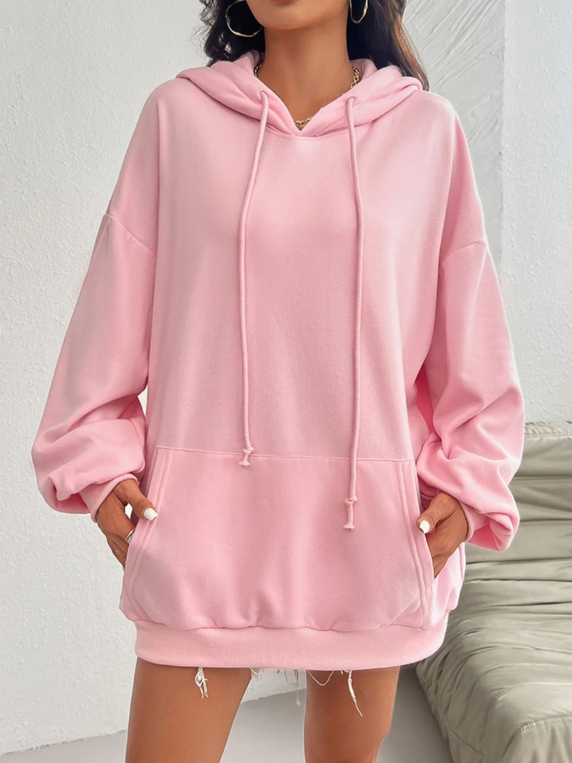 Devine Drawstring Long Sleeve Hoodie