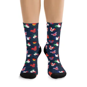 Disney World Epcot Around The World Socks