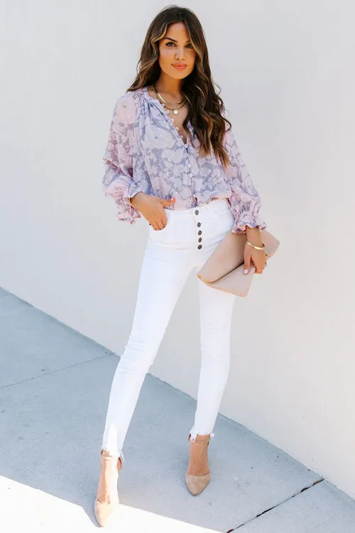 Dreamy Days Button Up Printed Top - 2 Colors