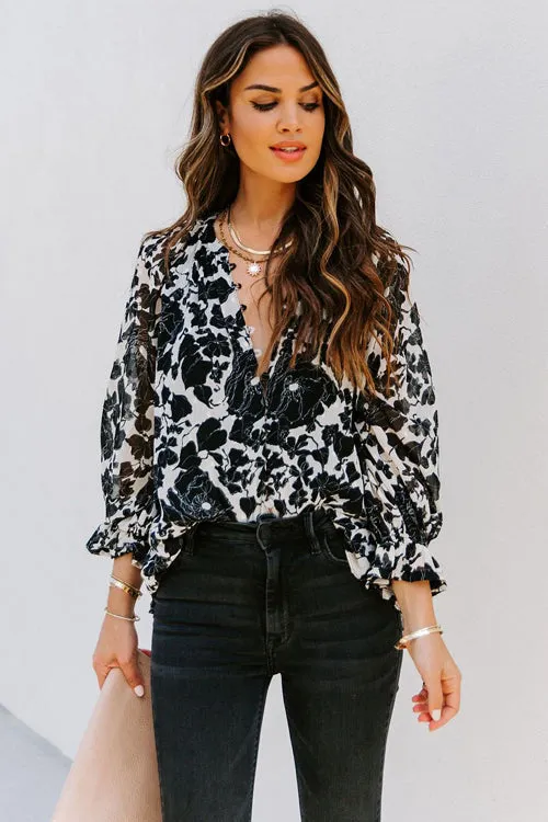 Dreamy Days Button Up Printed Top - 2 Colors