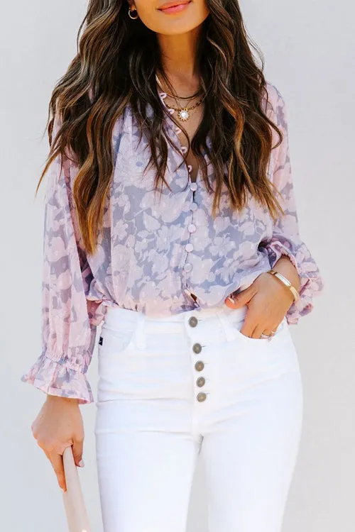 Dreamy Days Button Up Printed Top - 2 Colors