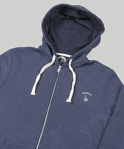 EMB Zip Hoody Blue