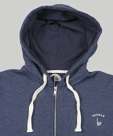 EMB Zip Hoody Blue