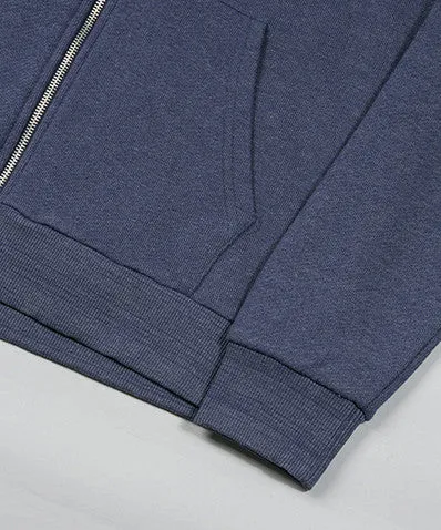 EMB Zip Hoody Blue